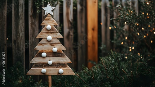 Rustic Wooden Christmas Tre...