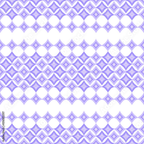 Purple and white embroidery, motif ethnic ikat seamless textile illustration, print striped ornament, pattern, design for wrapping, silk, scarf, clothing, background, textile, carpets, curtains.