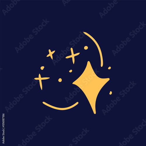 shine, blink sign or symbol design element stock