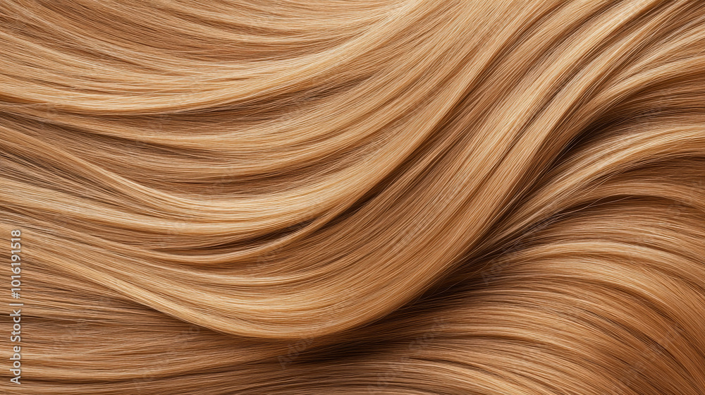 Long hair receiving a luxurious serum treatment, soft glow and shine