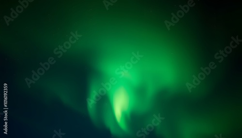 Aurora Borealis Green Northern Lights Illuminating the Night Sky