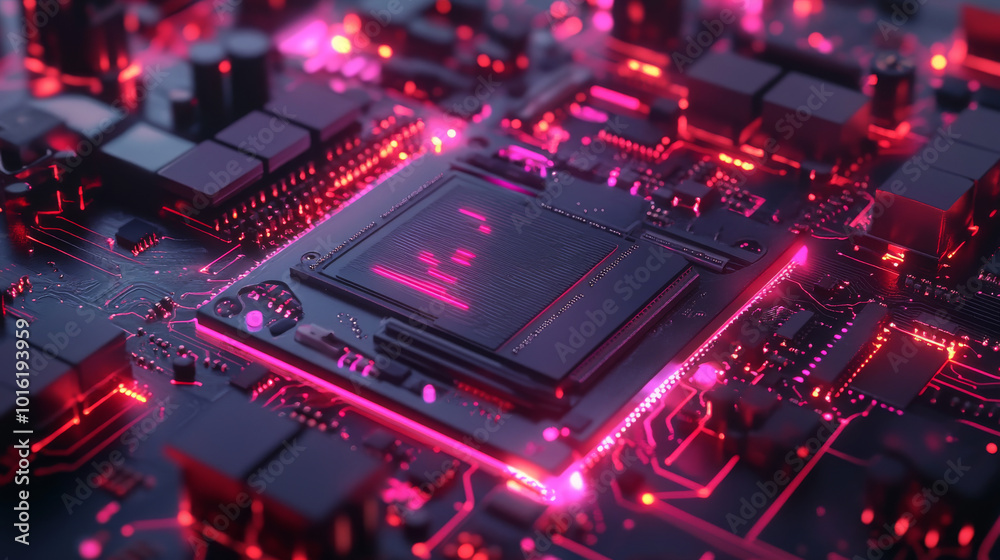 An abstract technology background featuring a printed circuit board (PCB) design, ideal for use as a digital dynamic wallpaper. An abstract technology background featuring a printed circuit board (PCB) design, ideal for use as a digital dynamic wallpaper.
