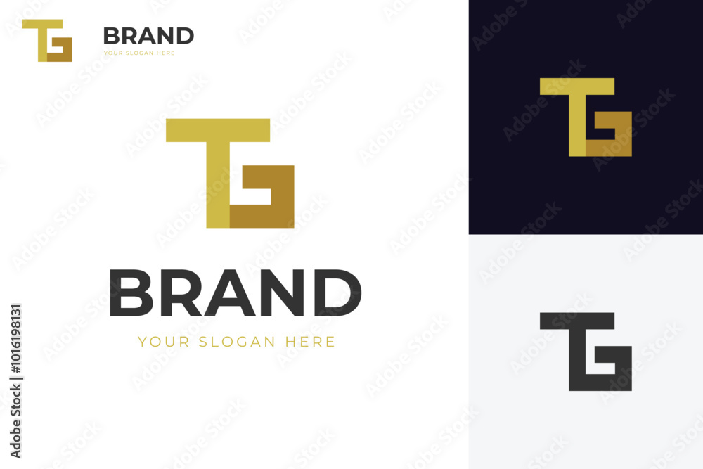 Fototapeta premium Letter TG, GT identity logo design, modern and monogram simple creative logo
