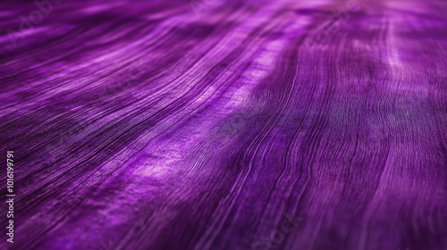 A polished purpleheart wood texture, highlighting its unique, vibrant purple hues with subtle dark grain patterns.  photo