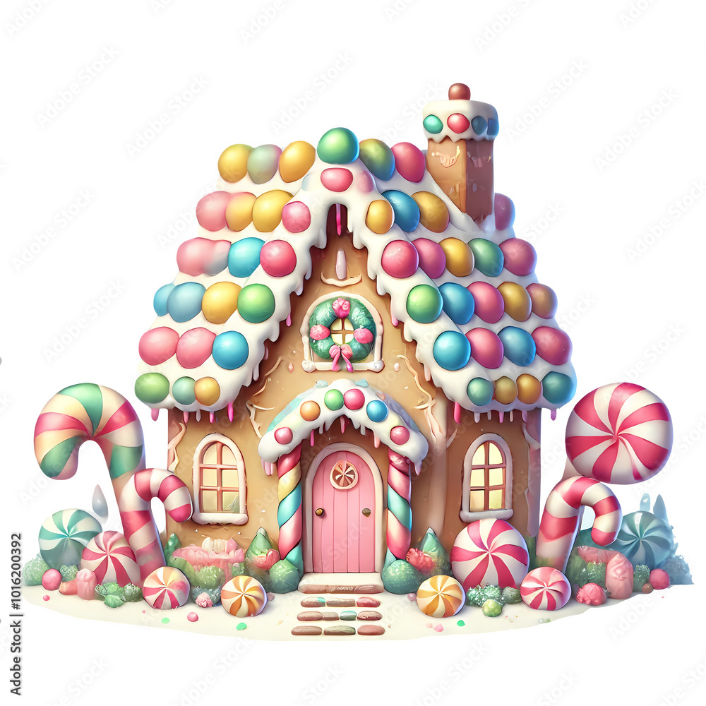 Naklejka premium fairy tail house - candy house