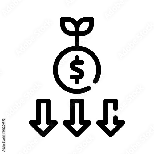 Icon Dividends With Style Outline