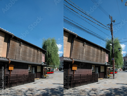 電線のない風景　祇園白川　京都市東山区 photo