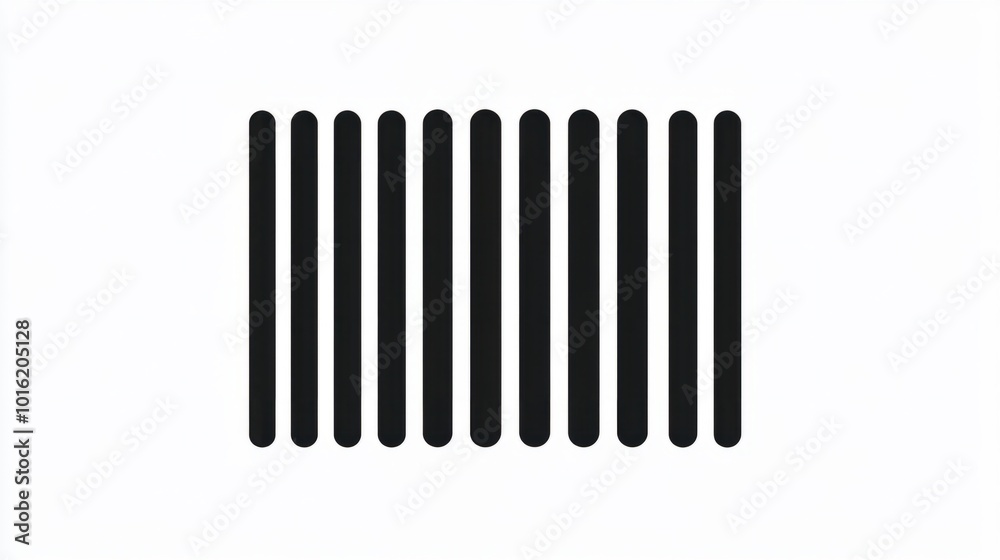 Barcode icon in vector format with clean black bars, isolated on a white background Barcode icon in vector format with clean black bars, isolated on a white background