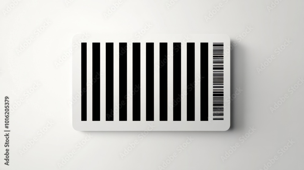 Barcode icon with vertical black bars, isolated on a clean white background Barcode icon with vertical black bars, isolated on a clean white background