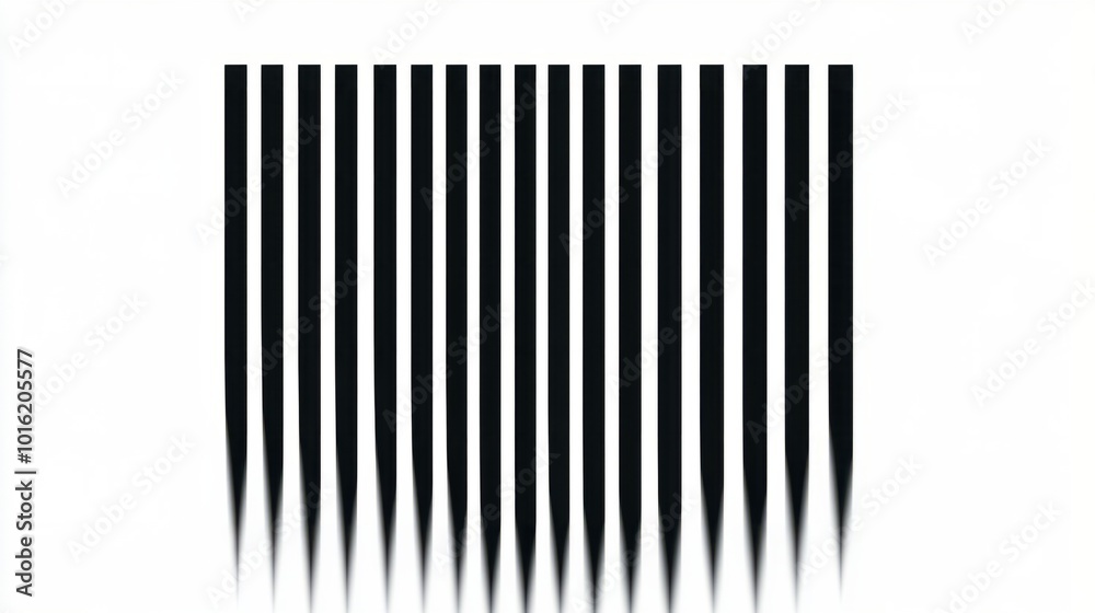 Bold black barcode icon with sharp vertical lines, isolated on white Bold black barcode icon with sharp vertical lines, isolated on white