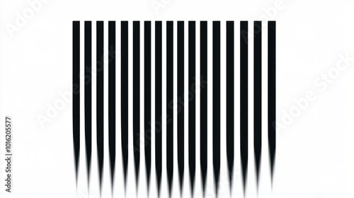 Bold black barcode icon with sharp vertical lines, isolated on white