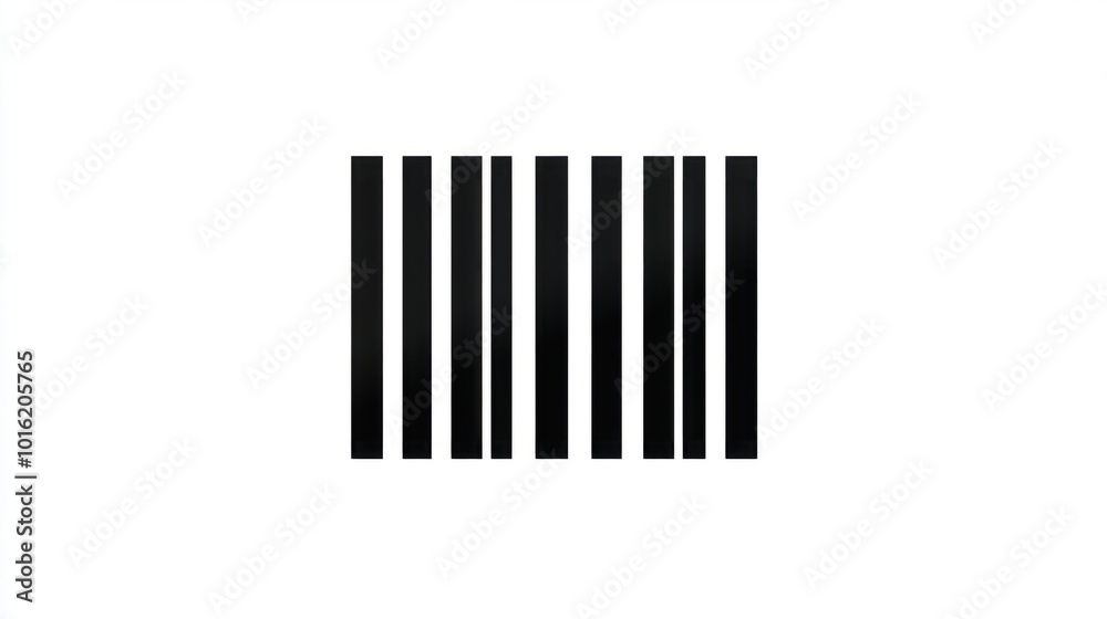 barcode icon with clean, straight black lines, isolated on white barcode icon with clean, straight black lines, isolated on white