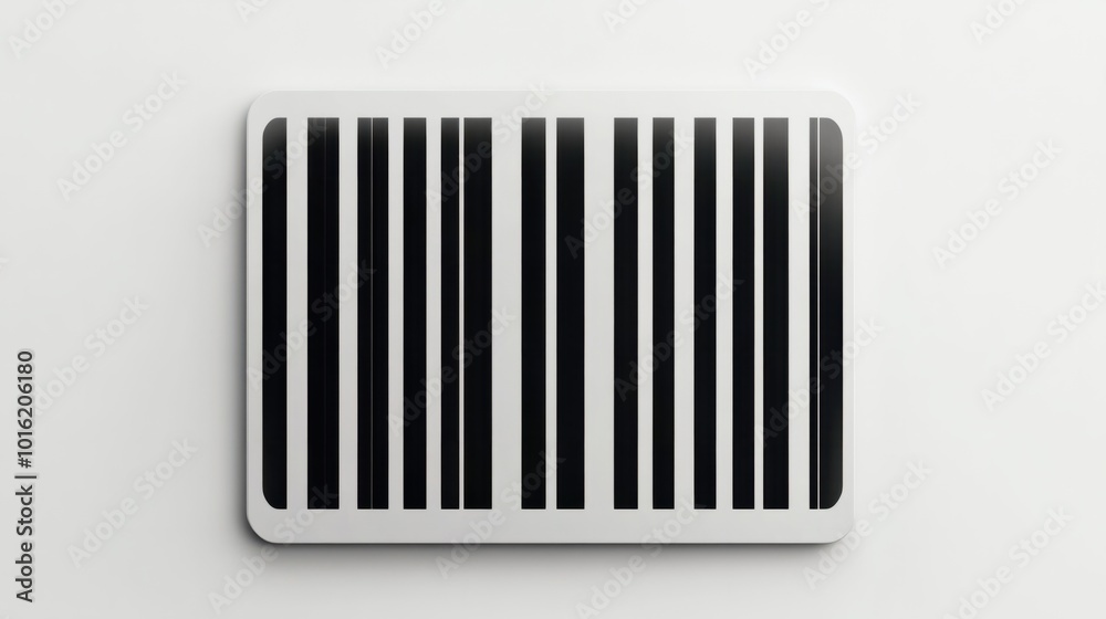 Clean barcode icon with sharp black vertical lines, isolated on white Clean barcode icon with sharp black vertical lines, isolated on white