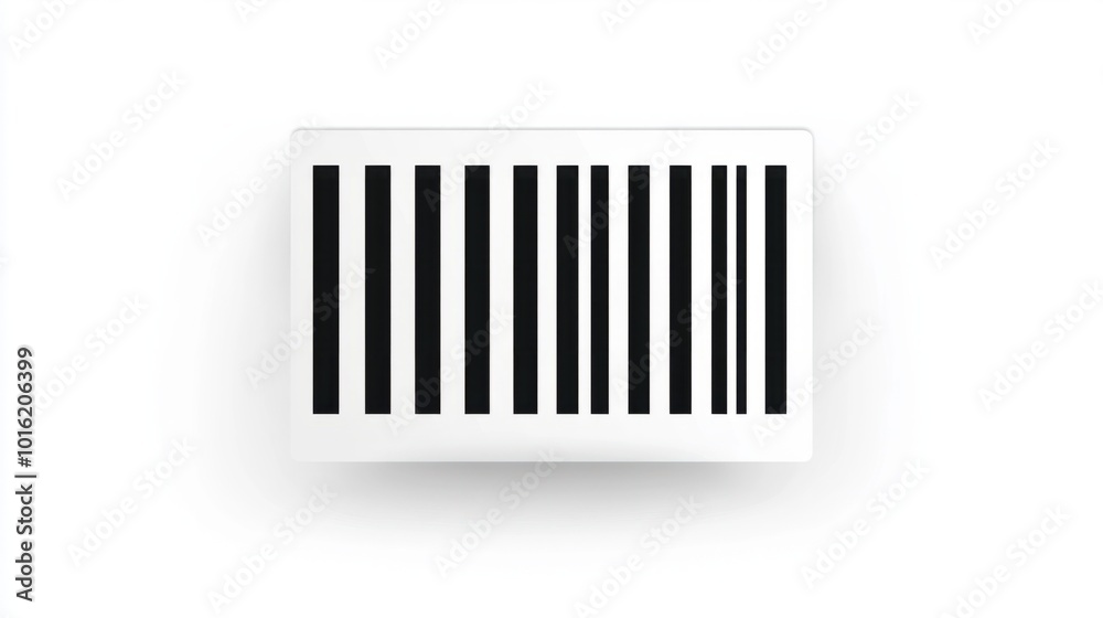 Minimal barcode icon with straight black bars, isolated on white background Minimal barcode icon with straight black bars, isolated on white background