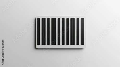 Wallpaper Mural Simple black barcode icon with minimal design, isolated on white Torontodigital.ca