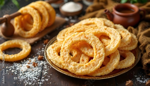 Crispy Fried Sel Roti Rings from Nepal (Nepalese Cuisine)