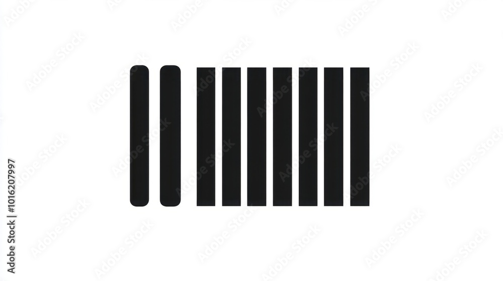 Vector barcode icon with clean lines and simple design, isolated on white Vector barcode icon with clean lines and simple design, isolated on white