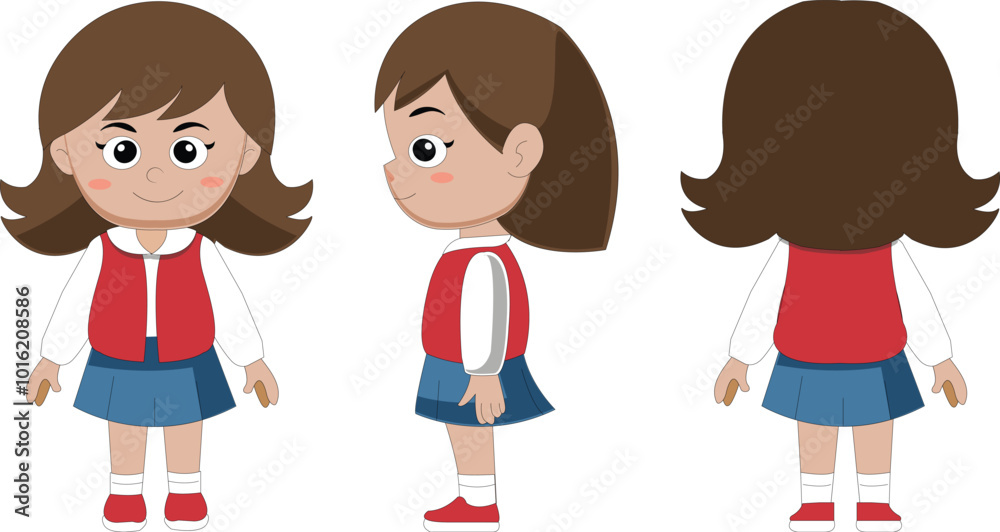 Cute Kids Set with Multiple Pose Illustrations Vectors Design Cute Kids Set with Multiple Pose Illustrations Vectors Design