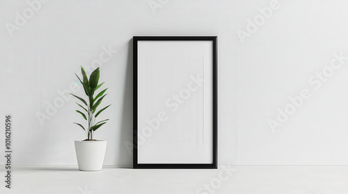 Wallpaper Mural Simple black and white calendar framed in a clean modern space Torontodigital.ca