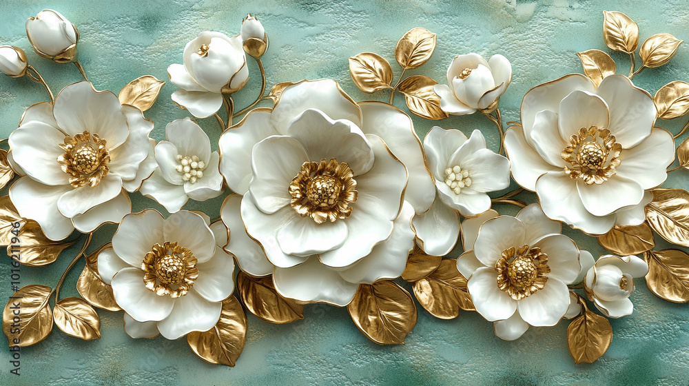 Luxurious floral elements in a rich botanical setting, featuring vibrant blooms and lush greenery. The image evokes elegance, abundance, and the intricate beauty of nature's design Luxurious floral elements in a rich botanical setting, featuring vibrant blooms and lush greenery. The image evokes elegance, abundance, and the intricate beauty of nature's design