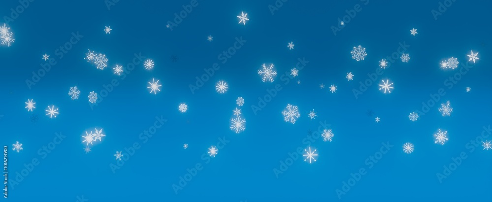 © vegefox.com - Falling Snowflakes on a Blue Sky © vegefox.com - Falling Snowflakes on a Blue Sky