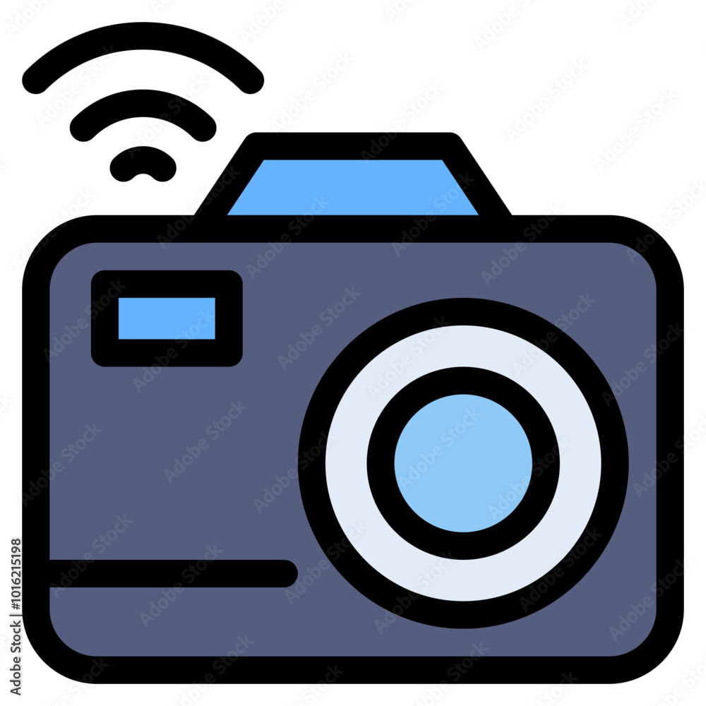 Vector Icon camera, photo, capture, wifi, internet Vector Icon camera, photo, capture, wifi, internet
