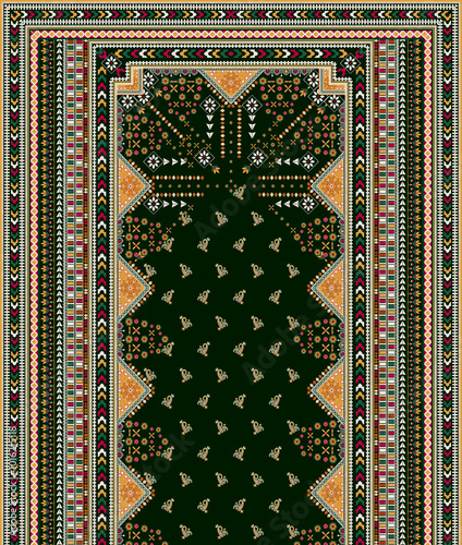 Textile Design and Digital Motif and Borders