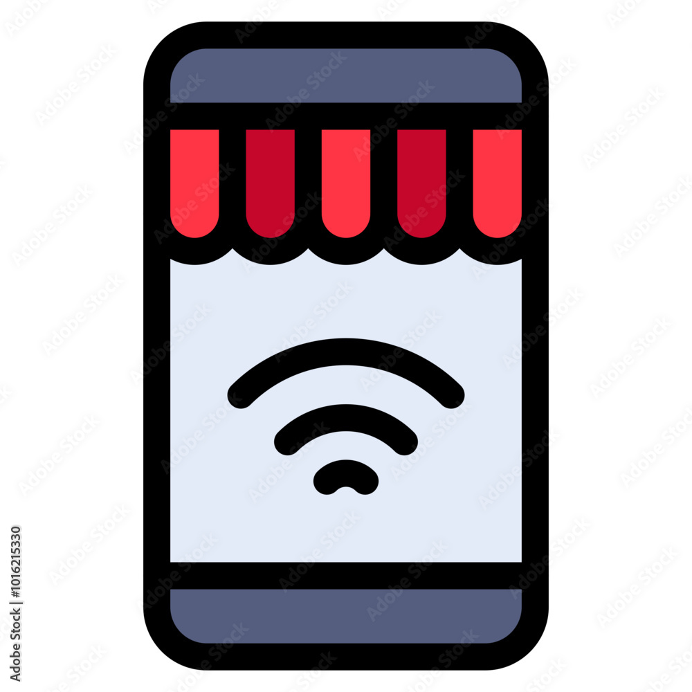 Vector Icon Online shopping, fashion store, online app, smart phone Vector Icon Online shopping, fashion store, online app, smart phone