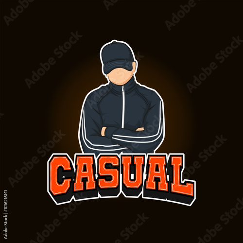 casual mascot illustration