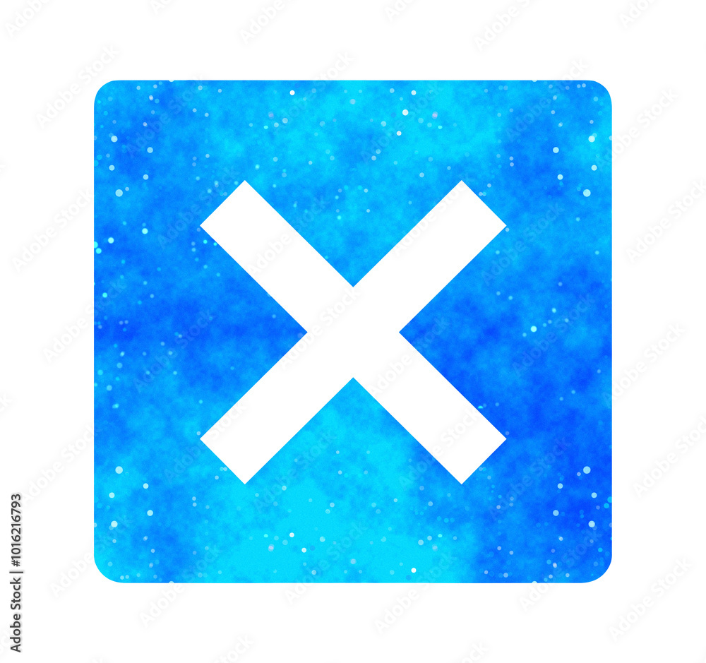 Obraz premium 青い星空｜バツマーク