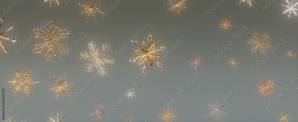 Golden Snowflakes Falling Golden Snowflakes Falling