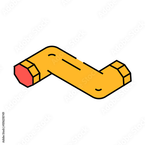 hex key assembly furniture line icon vector. hex key assembly furniture sign. isolated symbol illustration