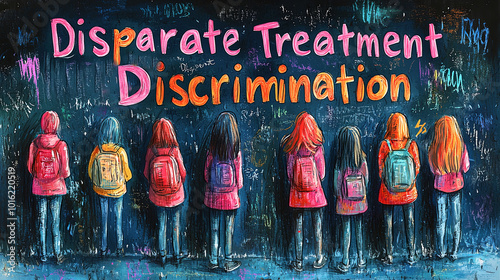 Illustration highlighting disparate treatment and discrimination in education