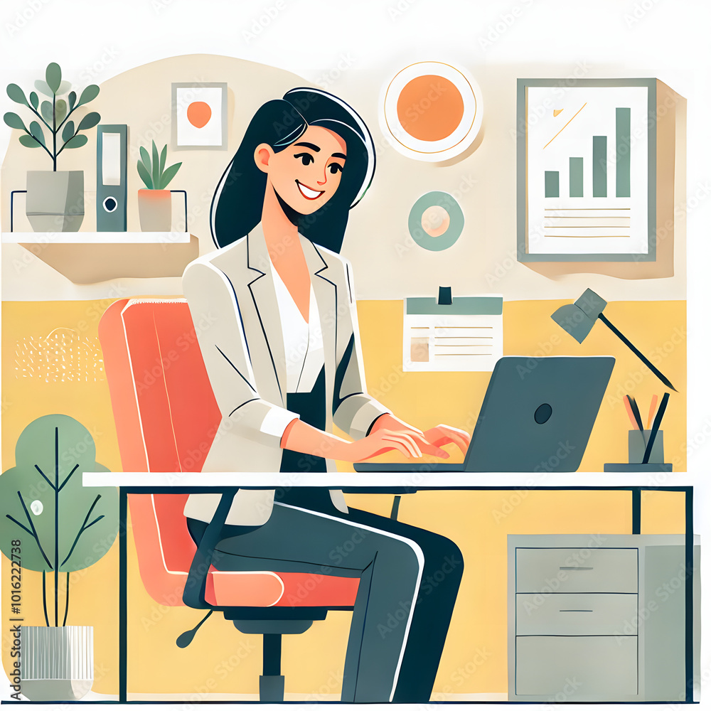Woman Working at Desk in Office
Woman Working at Desk in Office