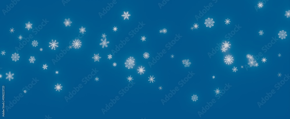 Obraz premium Winter Wonderland Snowflakes Falling