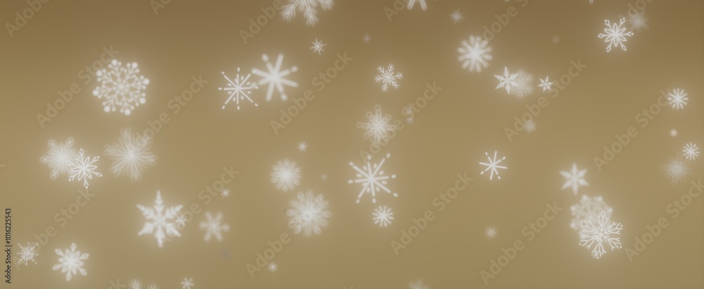 Falling Snowflakes on a Brown Background Falling Snowflakes on a Brown Background