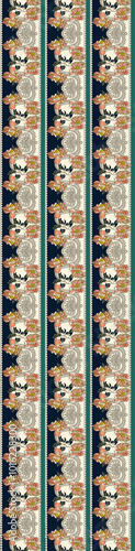 Textile Design and Digital Motif and Borders