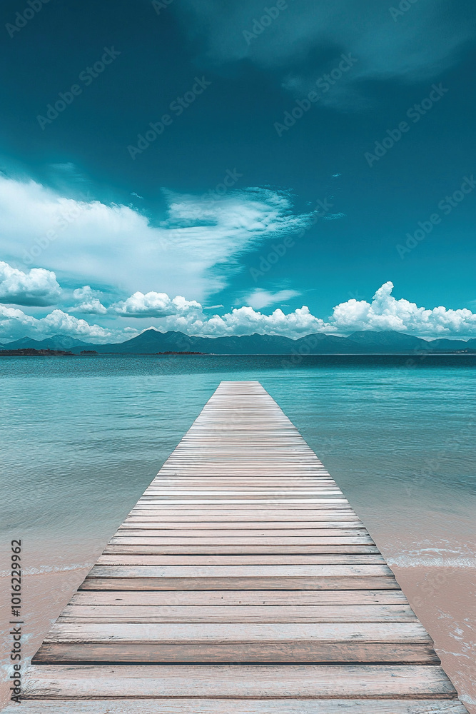 wooden pier on the ocean