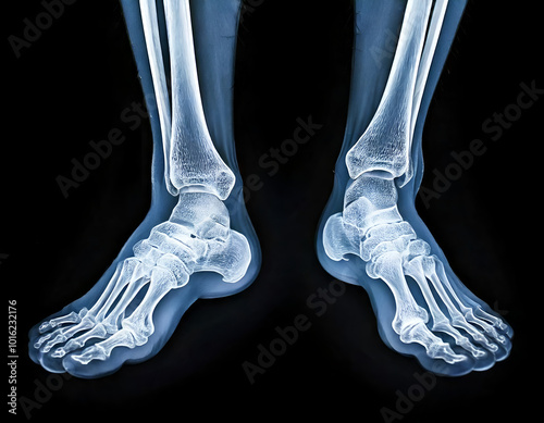 An x-ray of a male' s foot