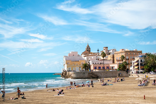 Schilderij op canvas Costa brava, Sitges, Catalunya, España