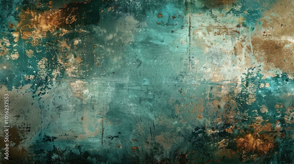 Abstract Texture of Teal, Gold, and Brown Paint Splatter Abstract Texture of Teal, Gold, and Brown Paint Splatter