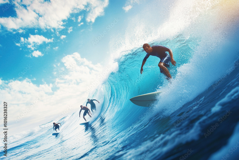 surfer on the wave surfer on the wave