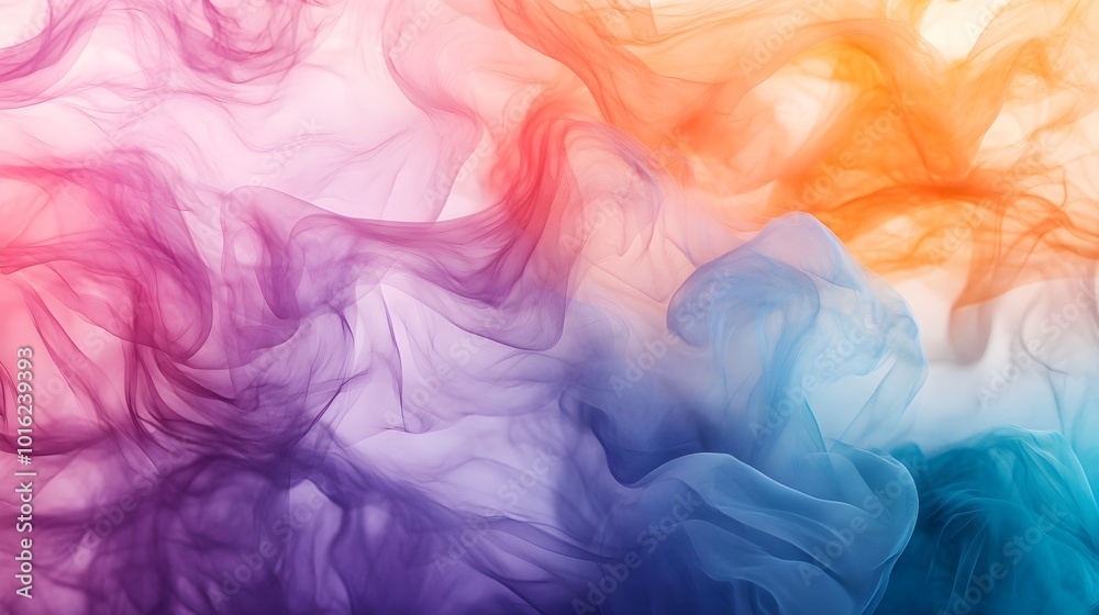 Abstract Colorful Fabric Swirls   Gradient Background