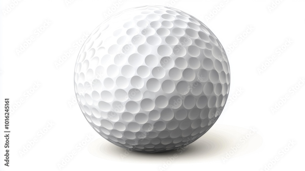Realistic golf ball isolated on a white background perfect for sports equipment golfing gear or minimalistic design presentations in product advertisements.. Generative AI Realistic golf ball isolated on a white background perfect for sports equipment golfing gear or minimalistic design presentations in product advertisements.. Generative AI