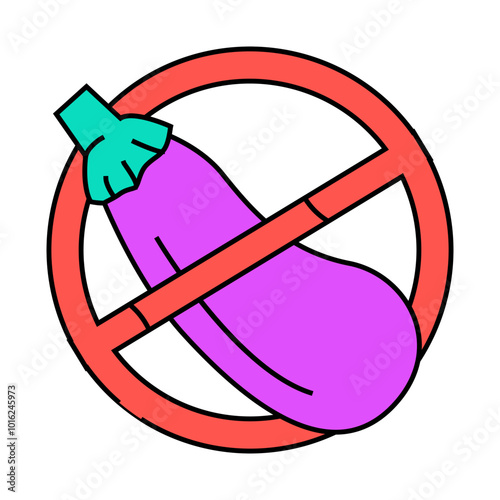 prohibition vulgarity line icon vector. prohibition vulgarity sign. isolated symbol illustration