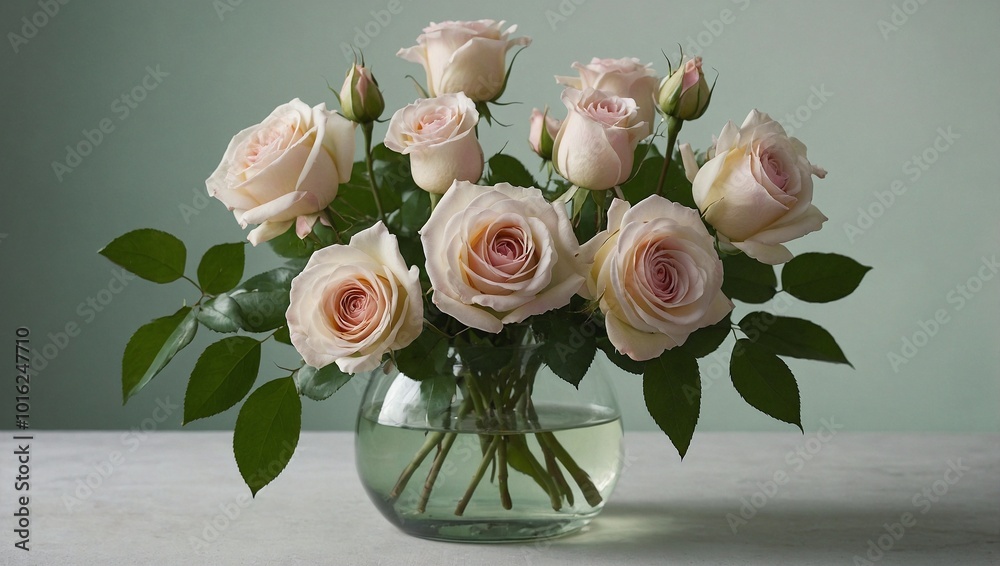 bouquet of roses in vase