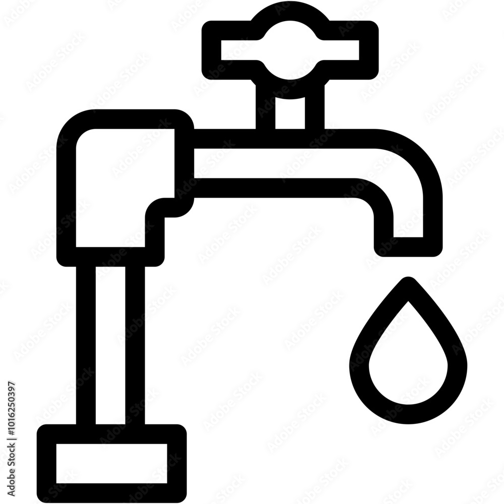 Vector Icon Water Pump, Pump, Furniture And Household, Tools And Utensils, Extraction Vector Icon Water Pump, Pump, Furniture And Household, Tools And Utensils, Extraction