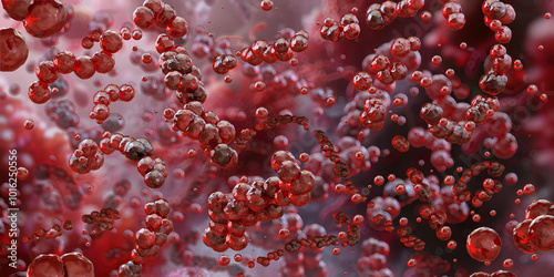 Foto Group B Streptococcus bacteria, 3D microscopic image