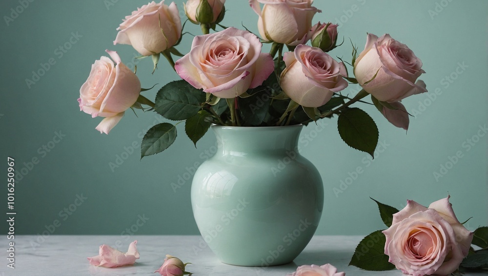 roses in a vase