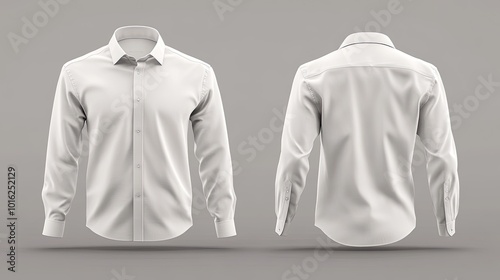 Mens classic black shirt with long sleeves and pockets on chest in half turn front photo